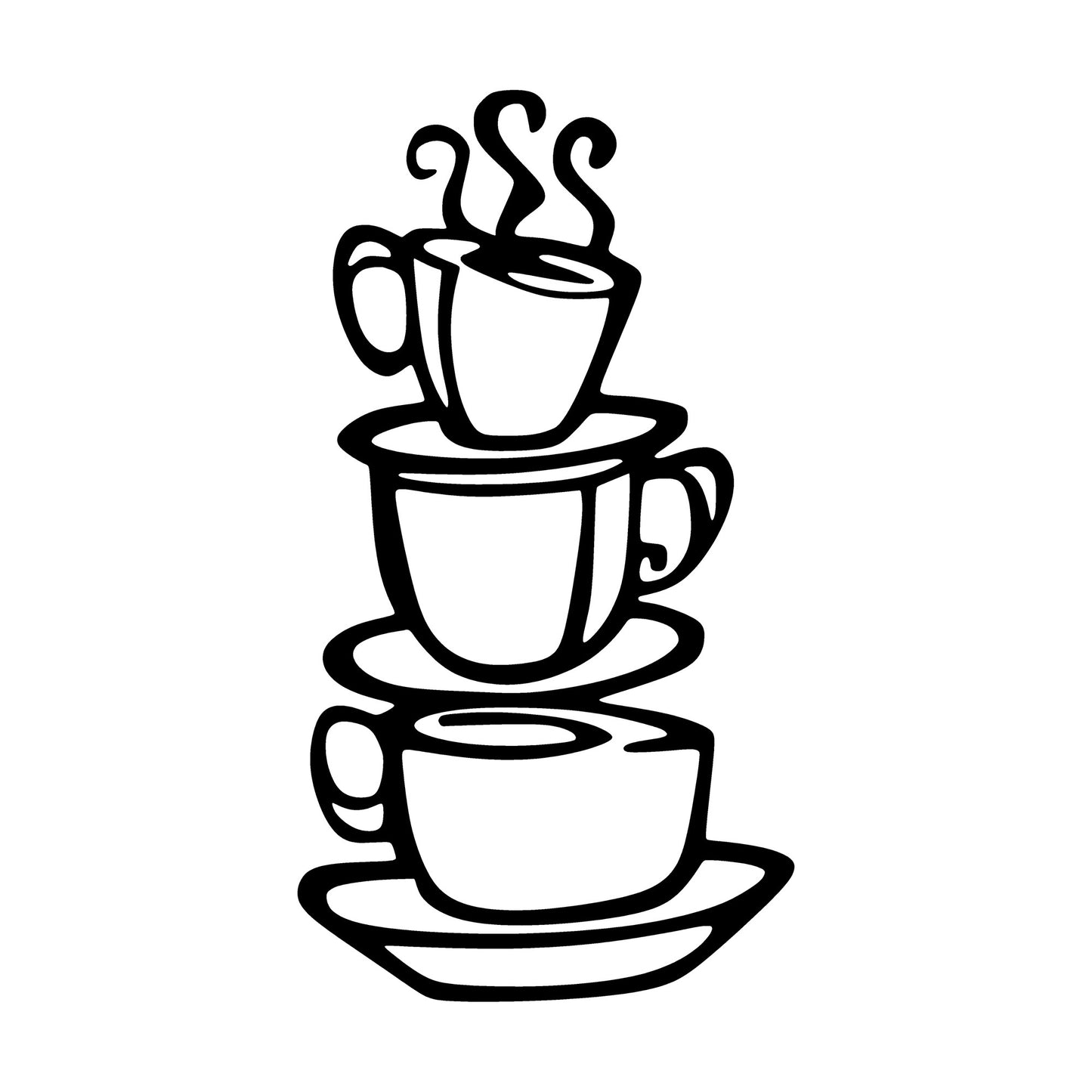 Metalna zidna dekoracija, Coffee