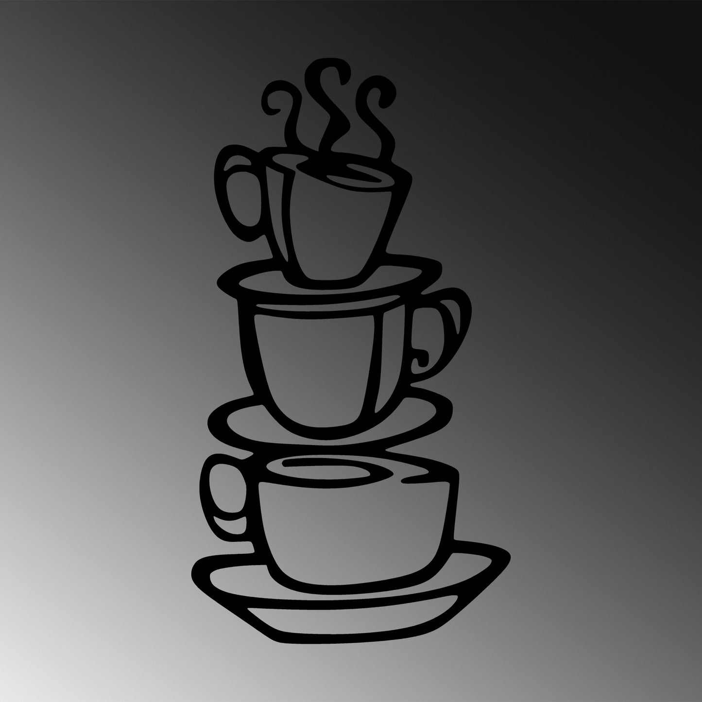 Metalna zidna dekoracija, Coffee