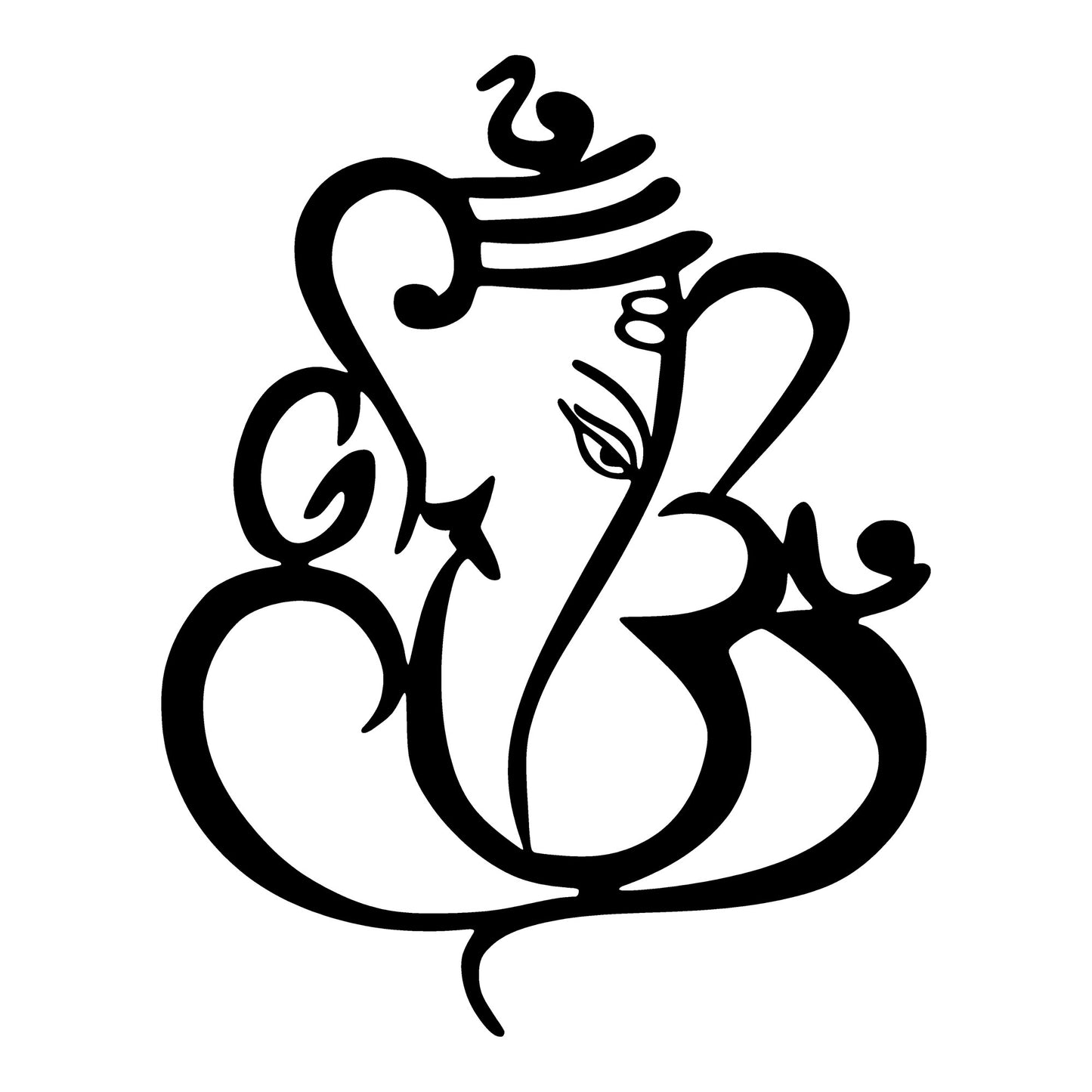 Metalna zidna dekoracija, Ganesha