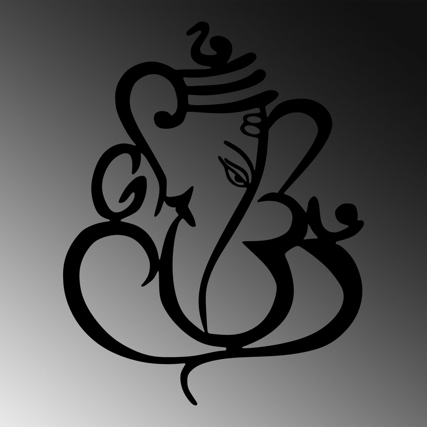 Metalna zidna dekoracija, Ganesha