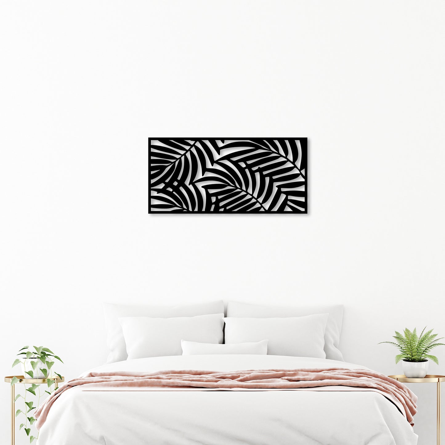 Metalna zidna dekoracija, Decorative Panel 4 - Black