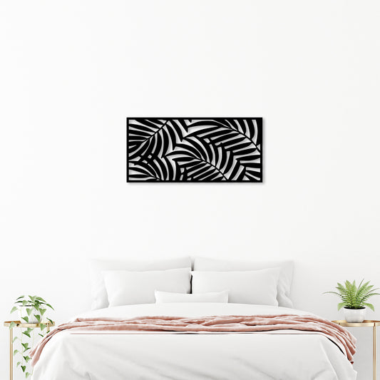 Metalna zidna dekoracija, Decorative Panel 4 - Black
