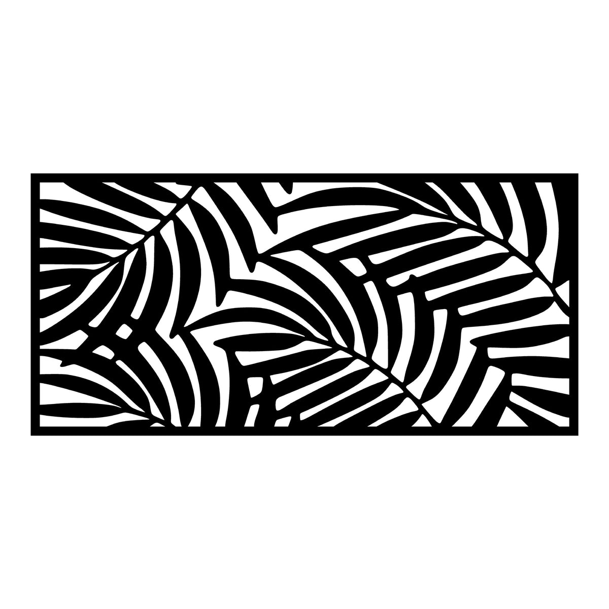 Metalna zidna dekoracija, Decorative Panel 4 - Black