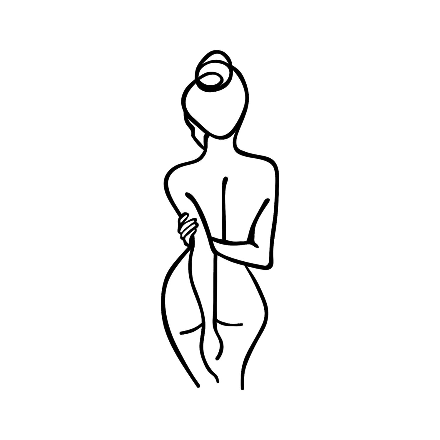 Metalna zidna dekoracija, Woman Body
