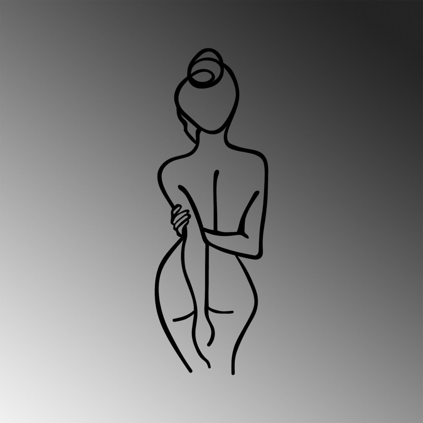 Metalna zidna dekoracija, Woman Body