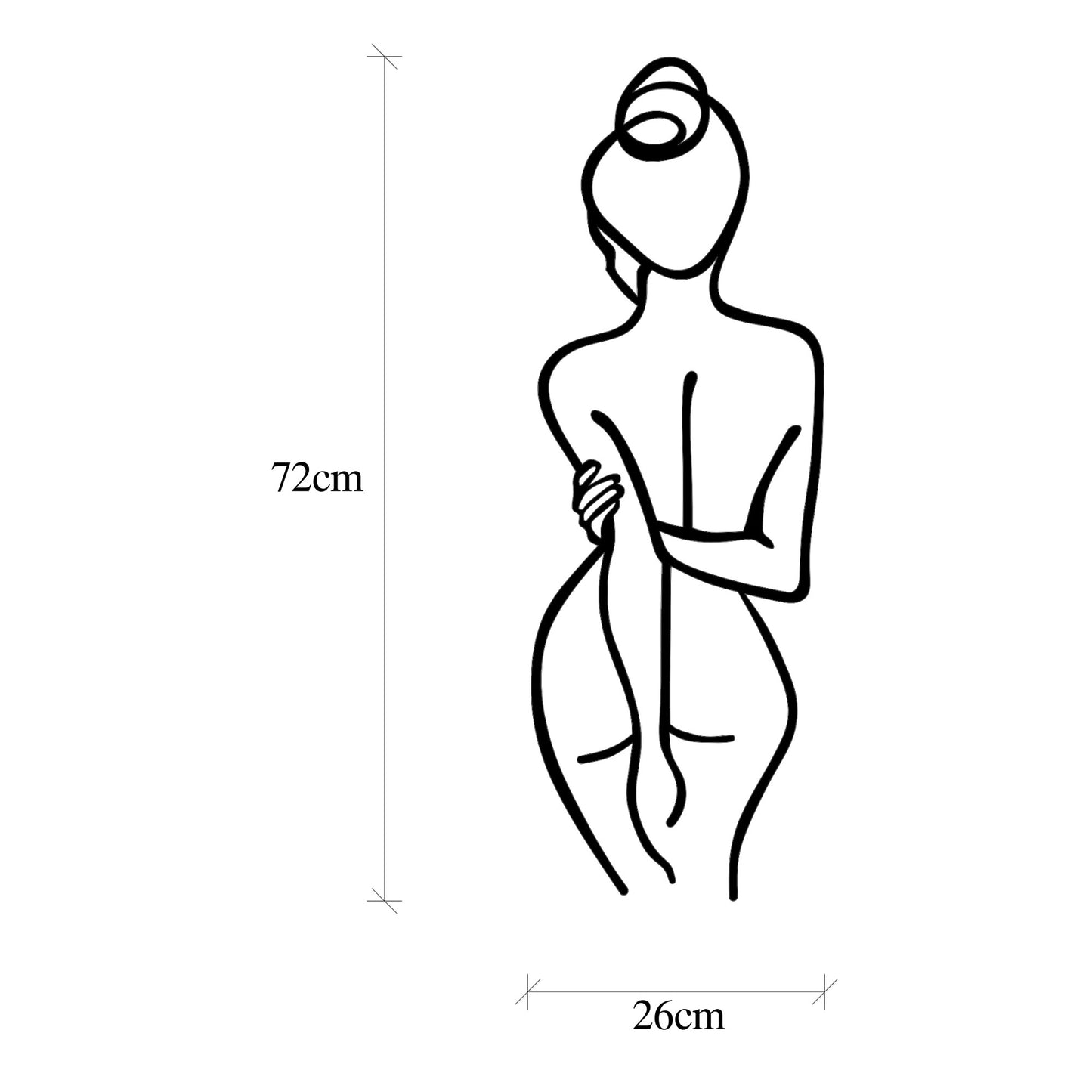 Metalna zidna dekoracija, Woman Body
