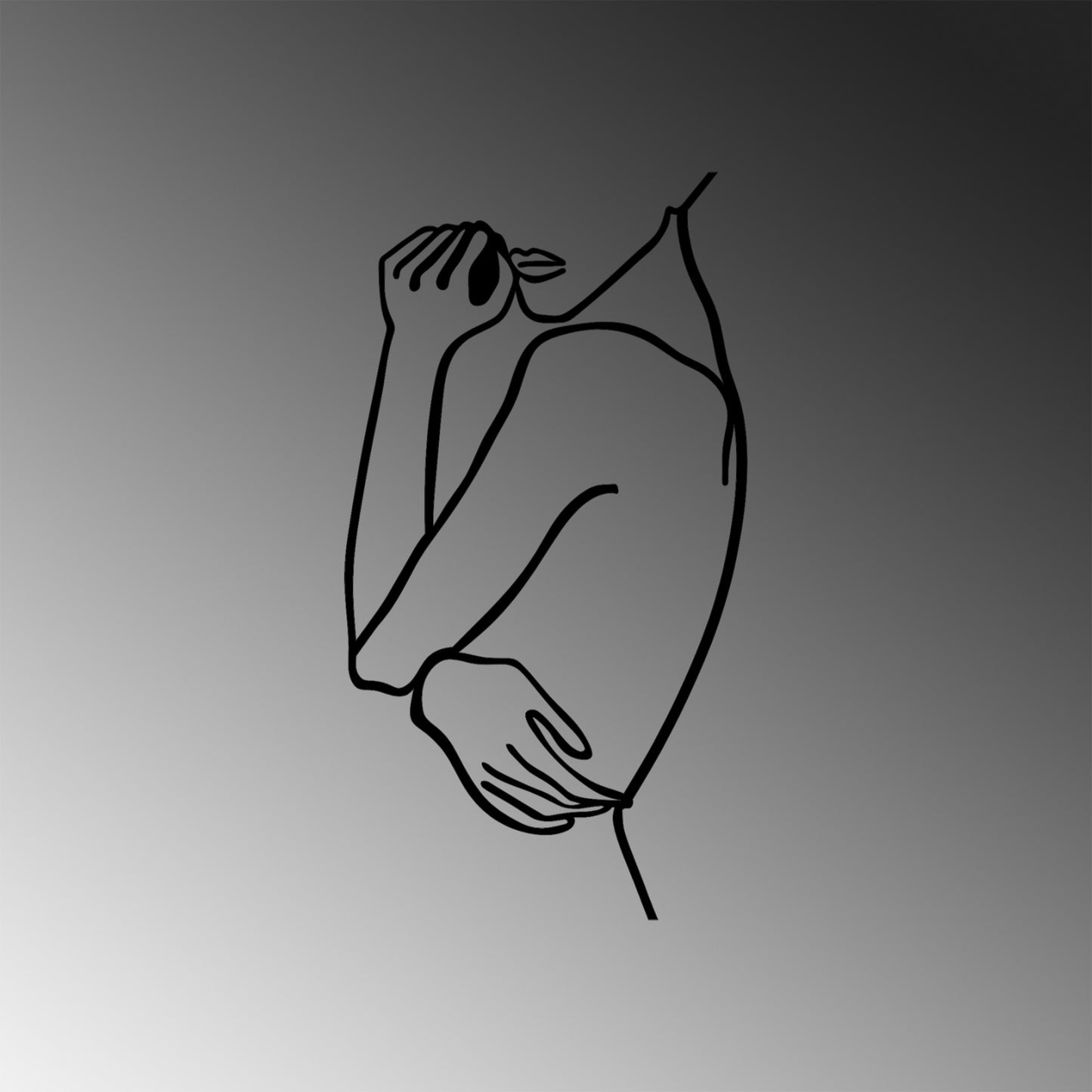 Metalna zidna dekoracija, Woman 2