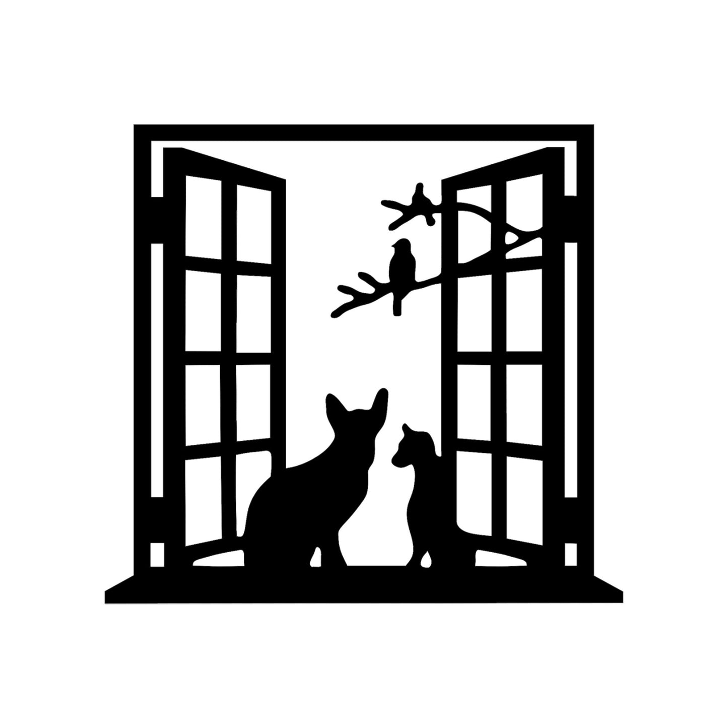 Metalna zidna dekoracija, Cat In The Window
