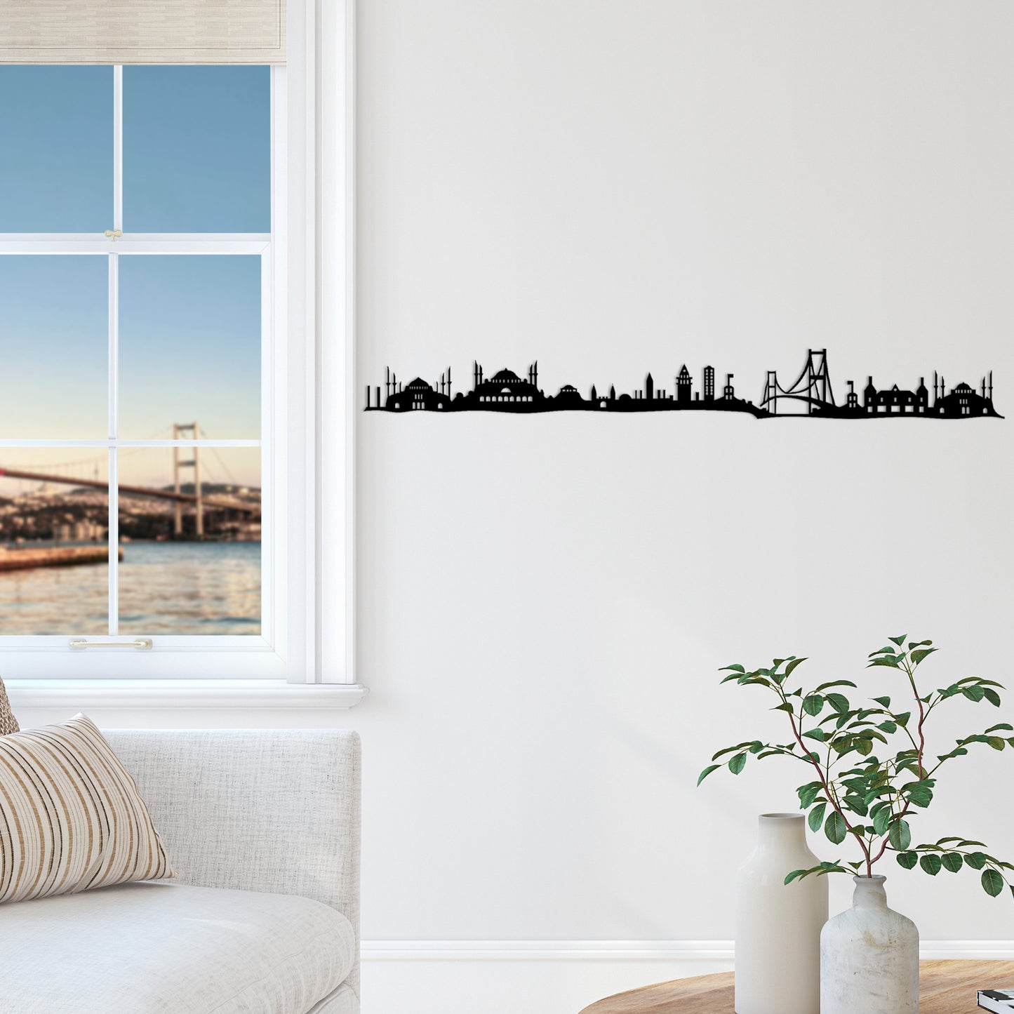 Metalna zidna dekoracija, Istanbul Skyline