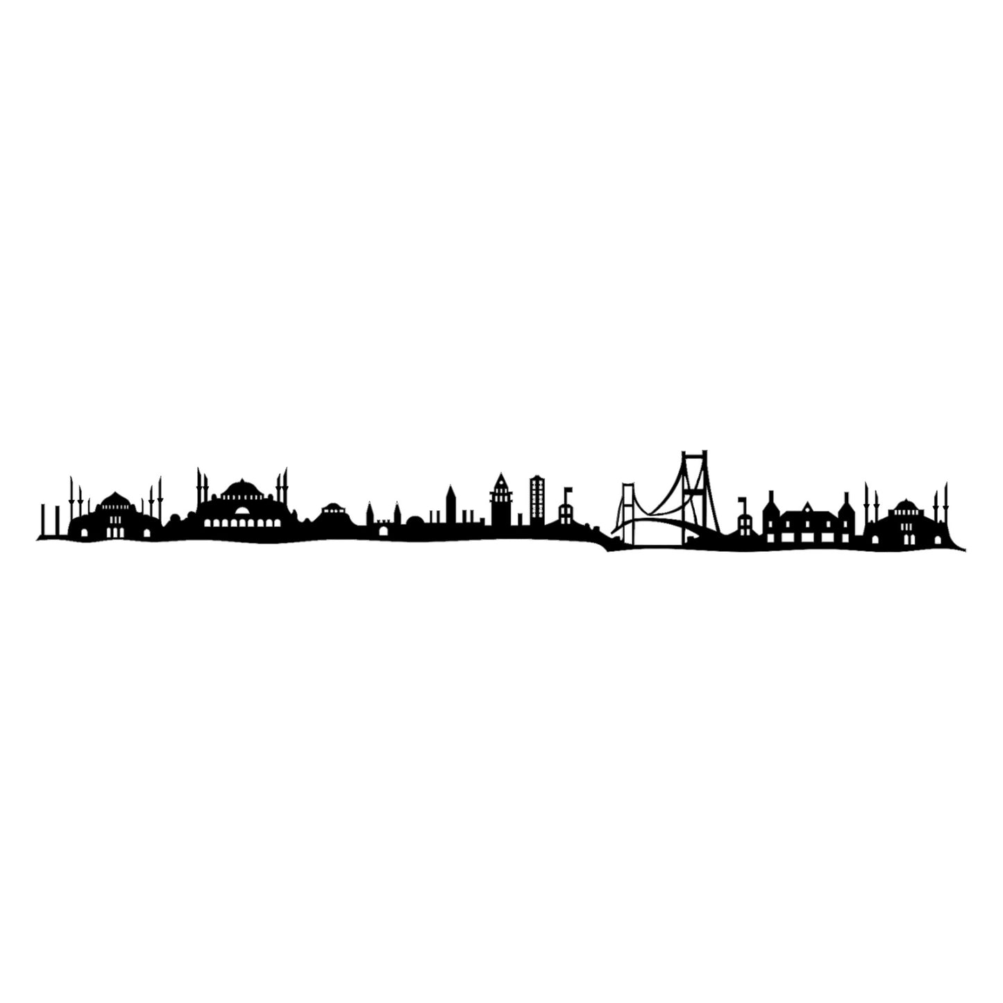 Metalna zidna dekoracija, Istanbul Skyline