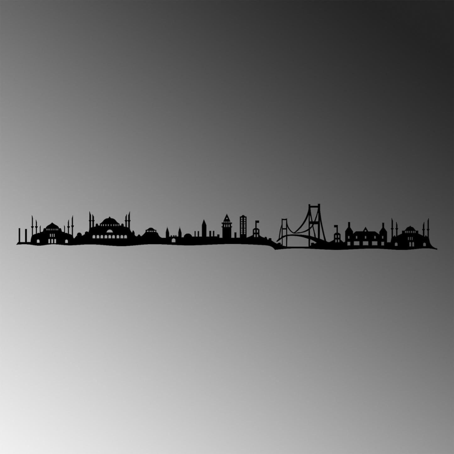 Metalna zidna dekoracija, Istanbul Skyline