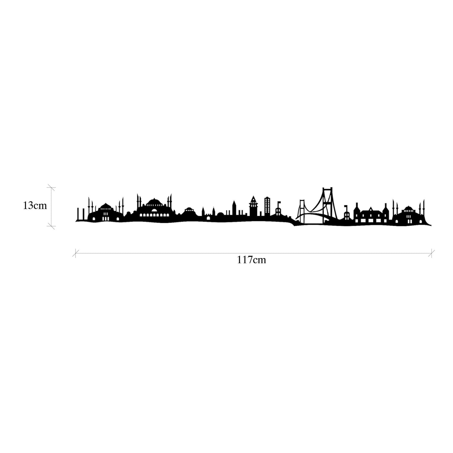 Metalna zidna dekoracija, Istanbul Skyline