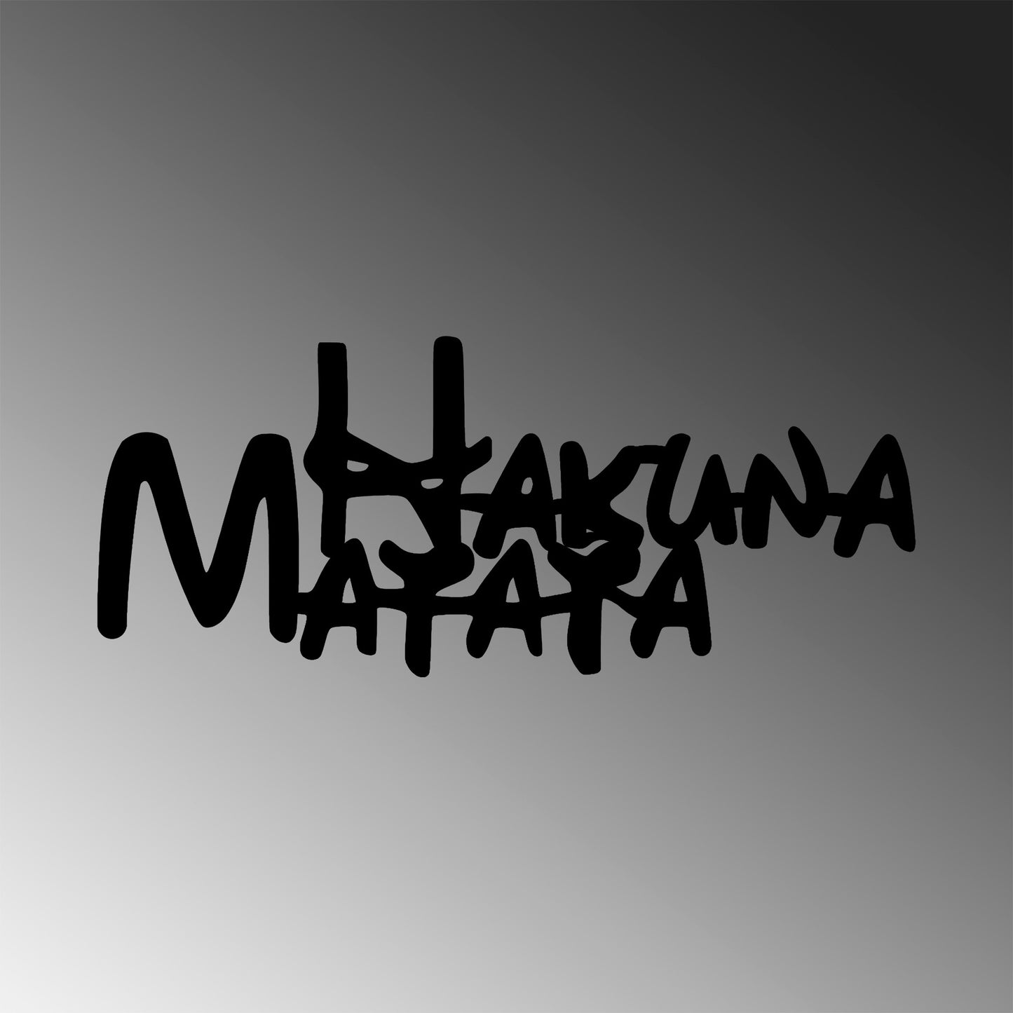Metalna zidna dekoracija, Hakuna Matata 5