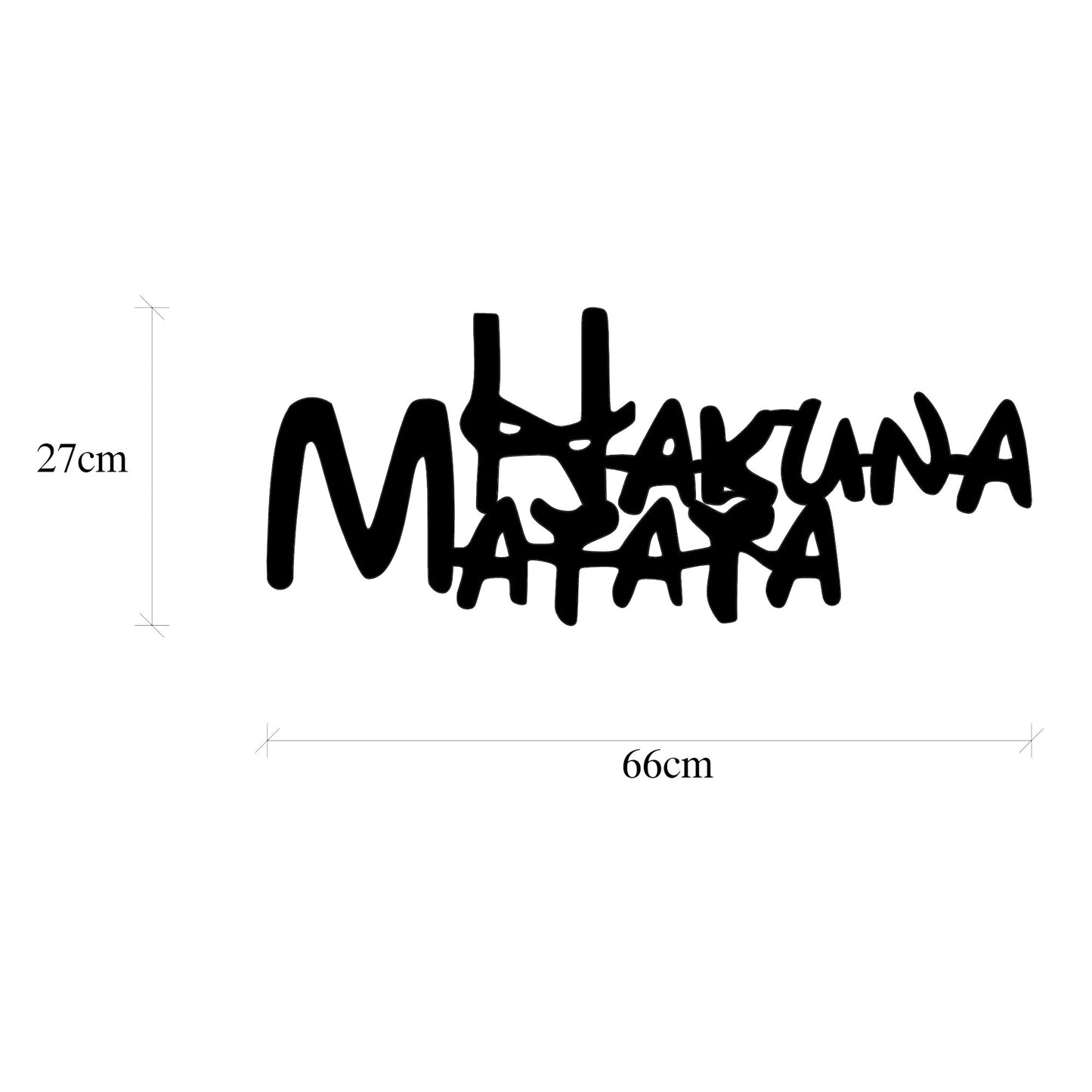 Metalna zidna dekoracija, Hakuna Matata 5