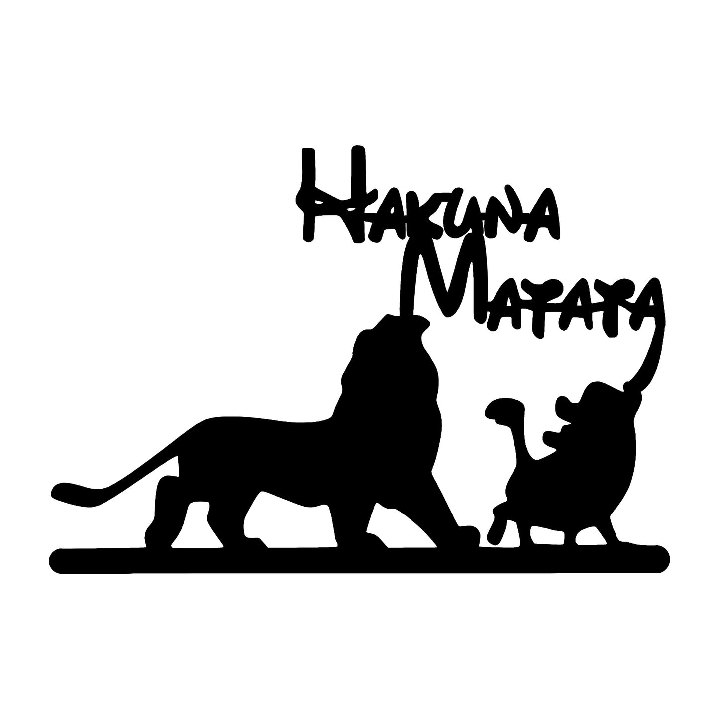 Metalna zidna dekoracija, Hakuna Matata Lion And Piggy