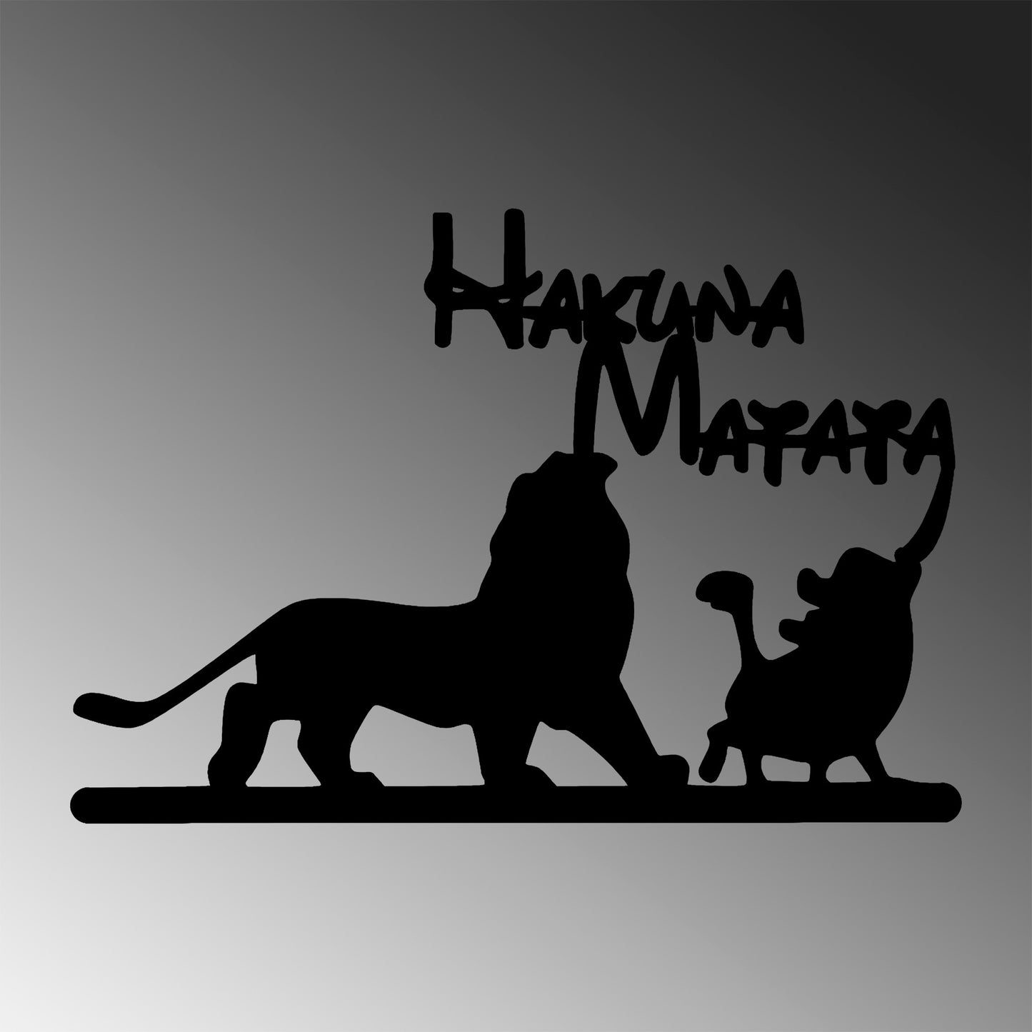 Metalna zidna dekoracija, Hakuna Matata Lion And Piggy