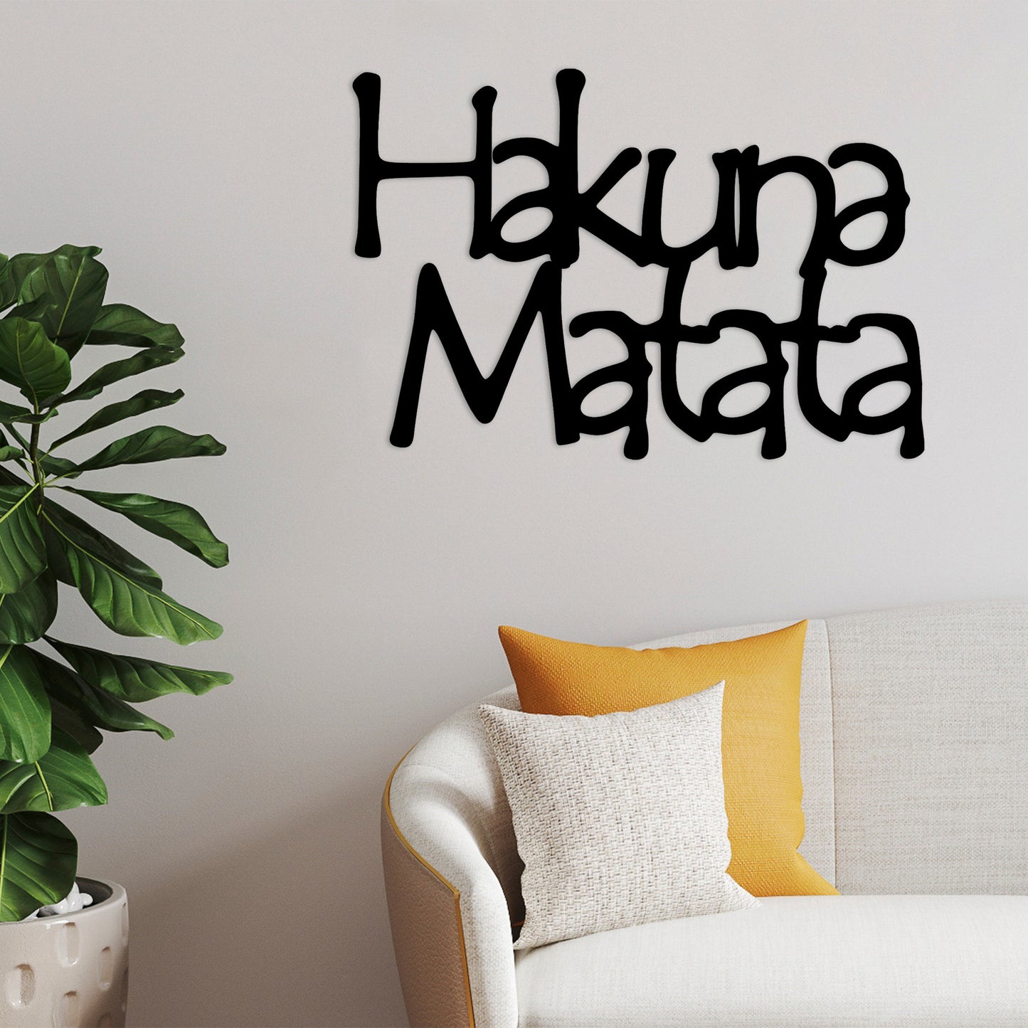 Metalna zidna dekoracija, Hakuna Matata 8