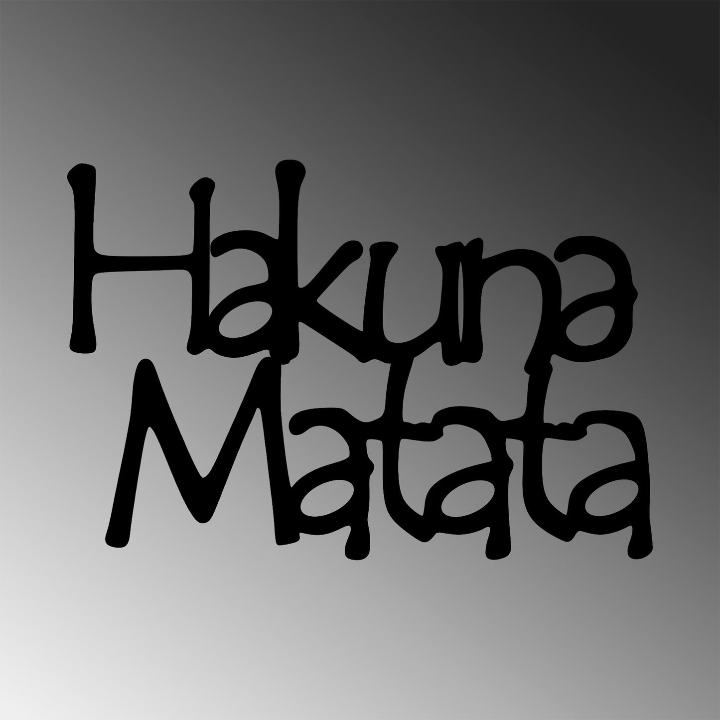 Metalna zidna dekoracija, Hakuna Matata 8