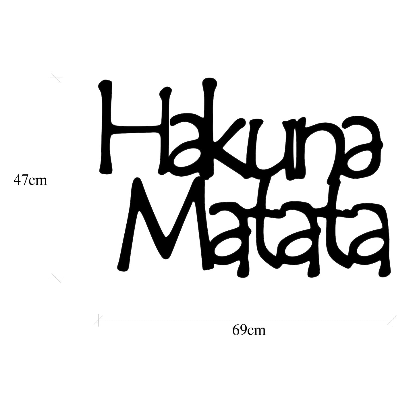 Metalna zidna dekoracija, Hakuna Matata 8
