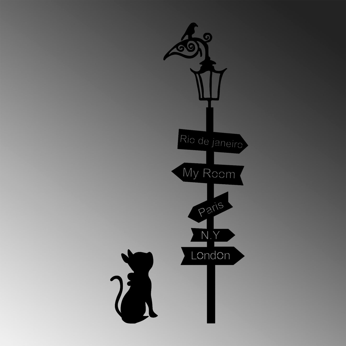 Metalna zidna dekoracija, Where To Go ?