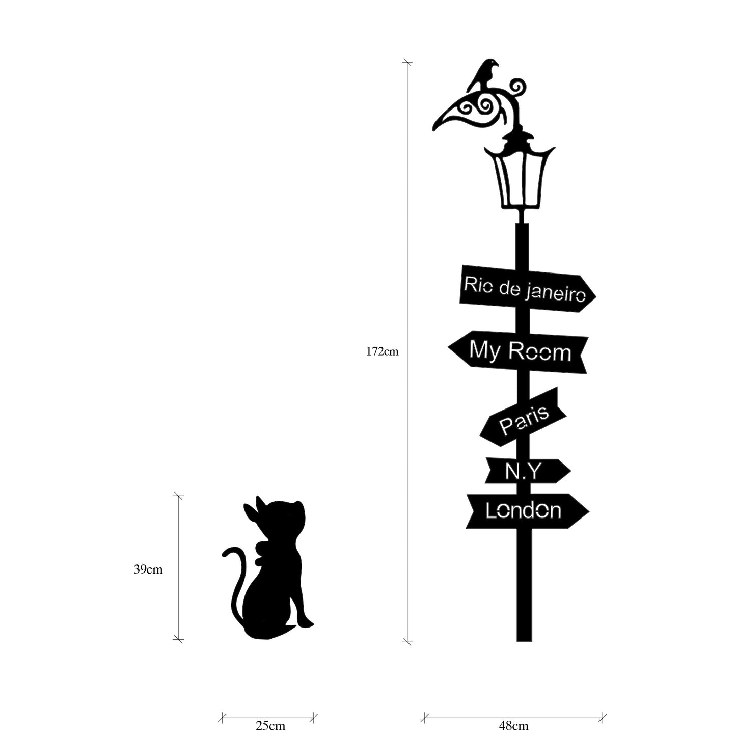 Metalna zidna dekoracija, Where To Go ?