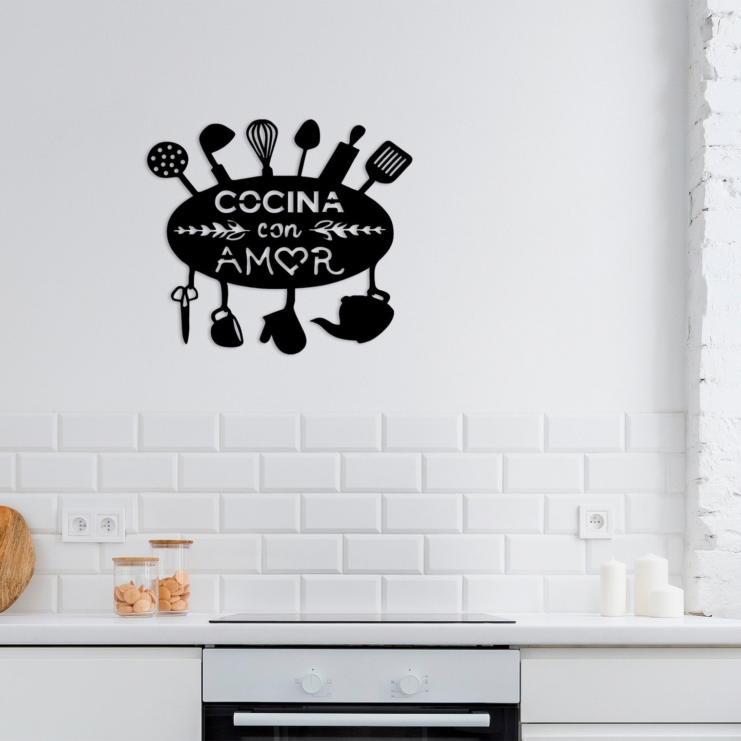 Metalna zidna dekoracija, Cocina Con Amor