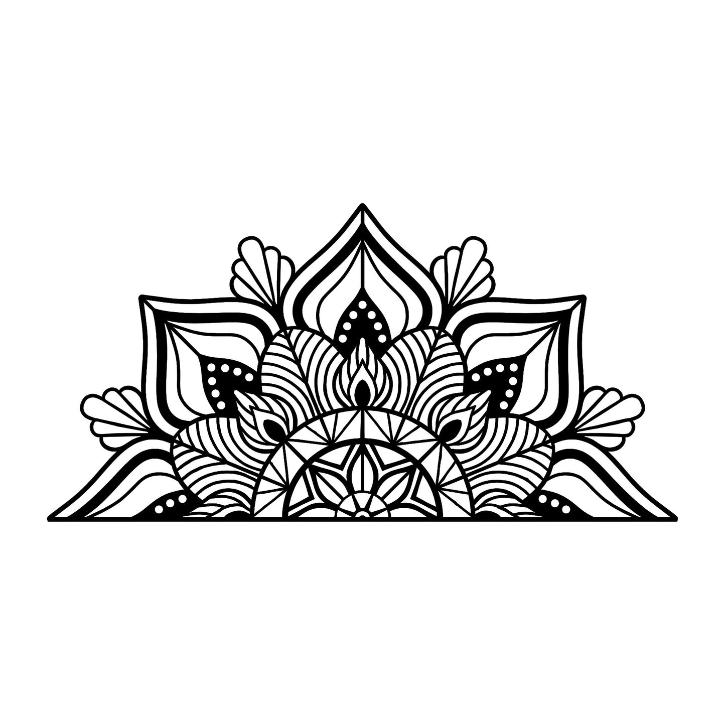 Metalna zidna dekoracija, Mandala-S-1