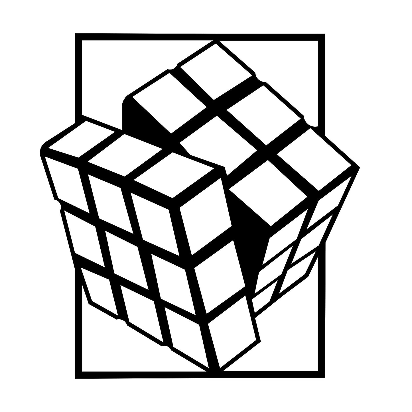 Metalna zidna dekoracija, Rubik's Cube
