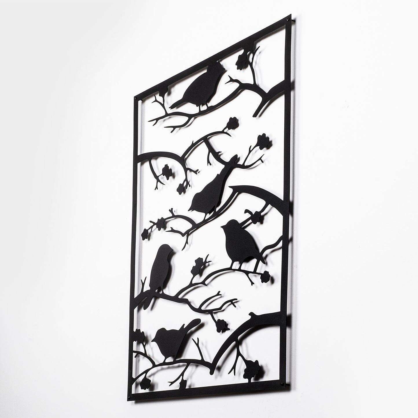 Metalna zidna dekoracija, Tree Branch Birds