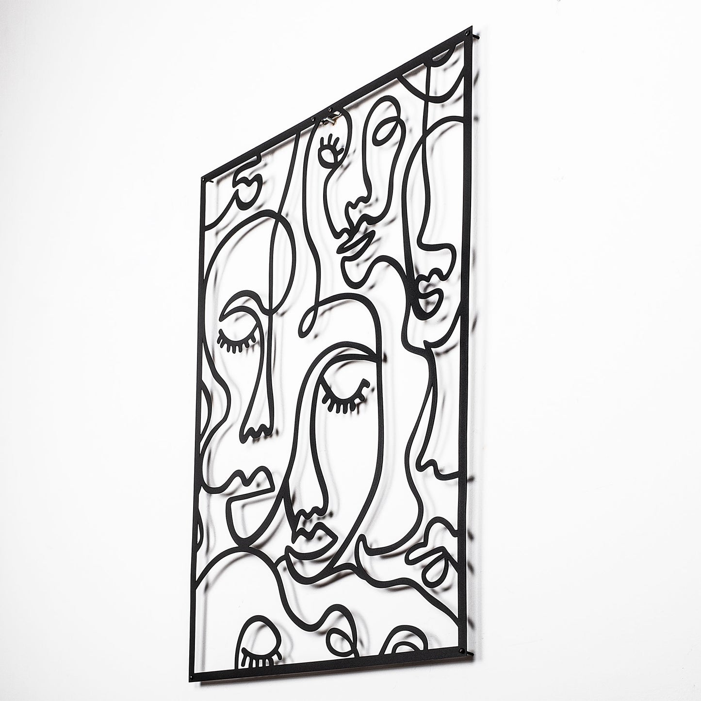 Metalna zidna dekoracija, Faces 2