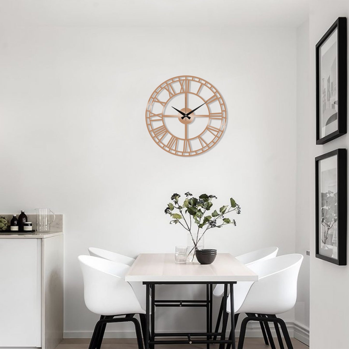 Ukrasni metalni zidni sat, Metal Wall Clock 2 - Copper