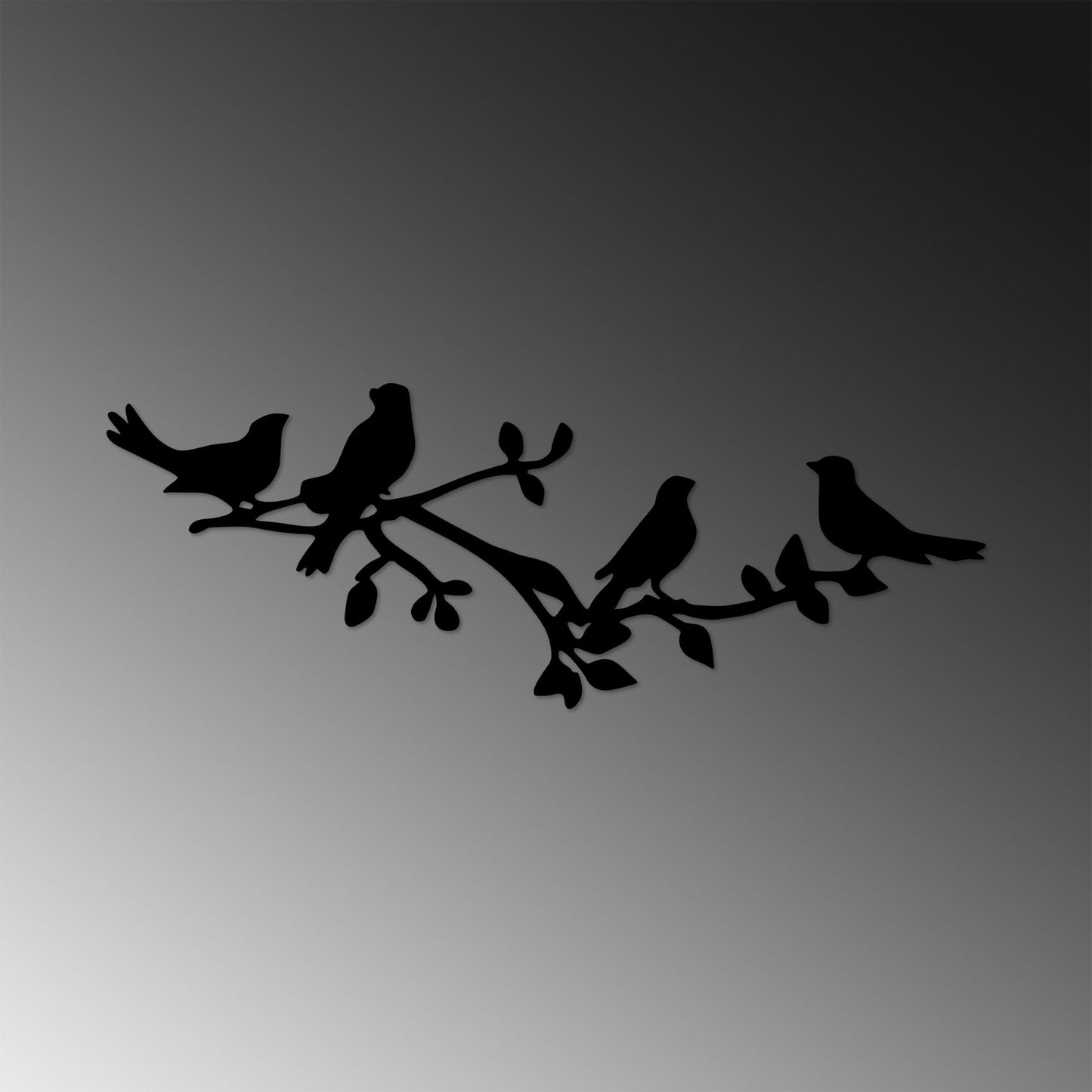 Metalna zidna dekoracija, Birds On The Branc