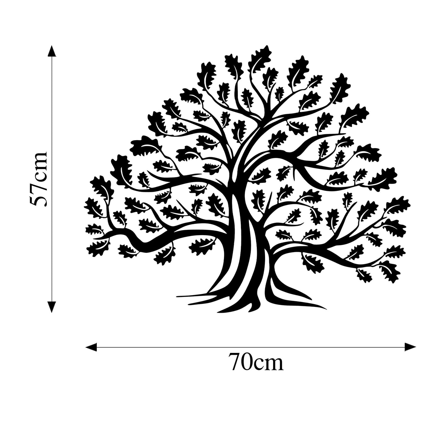 Metalna zidna dekoracija, Monumental Tree 1