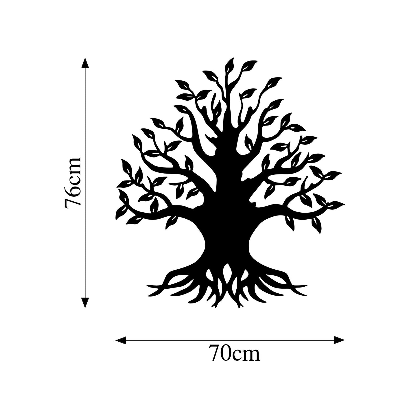 Metalna zidna dekoracija, Monumental Tree 3