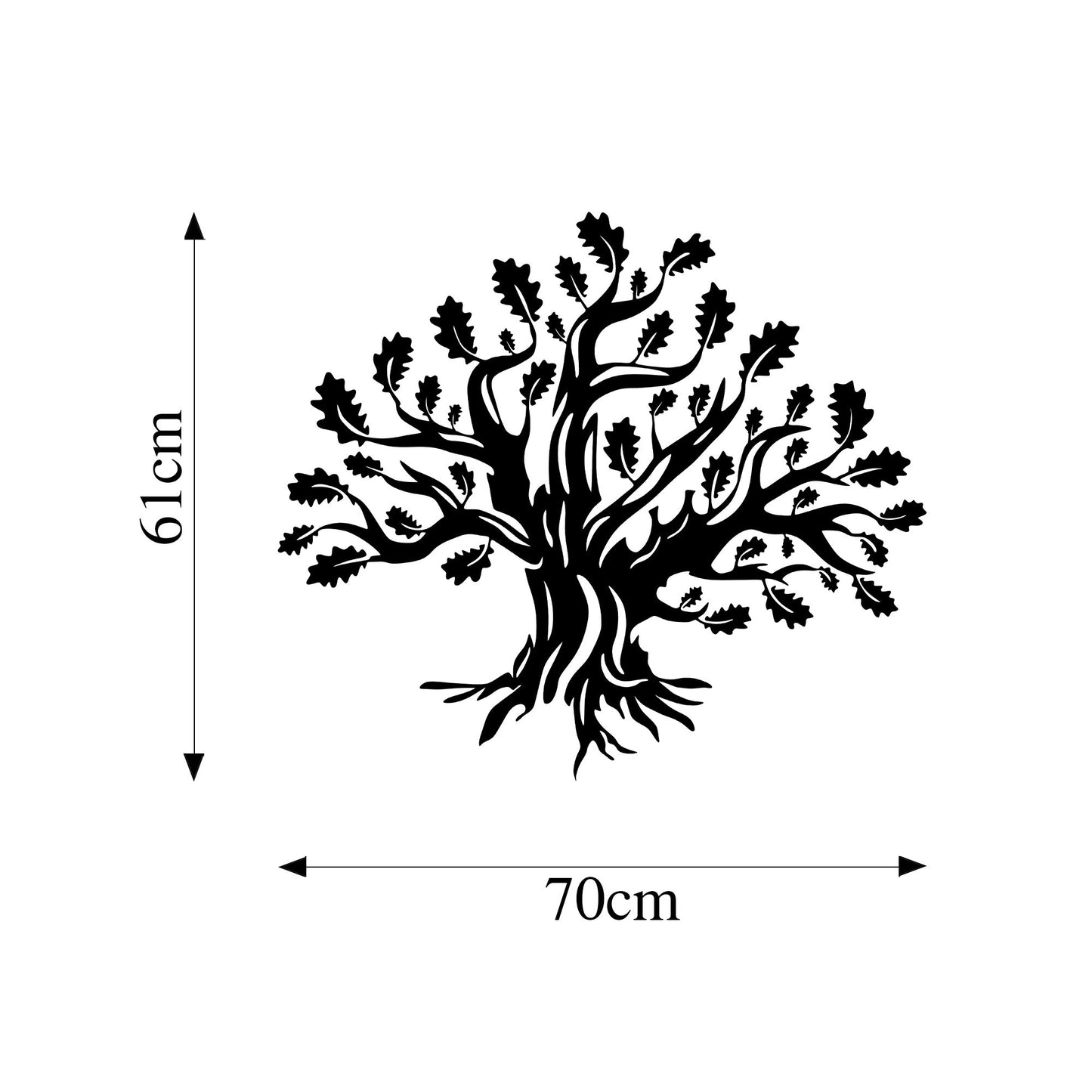 Metalna zidna dekoracija, Monumental Tree 8