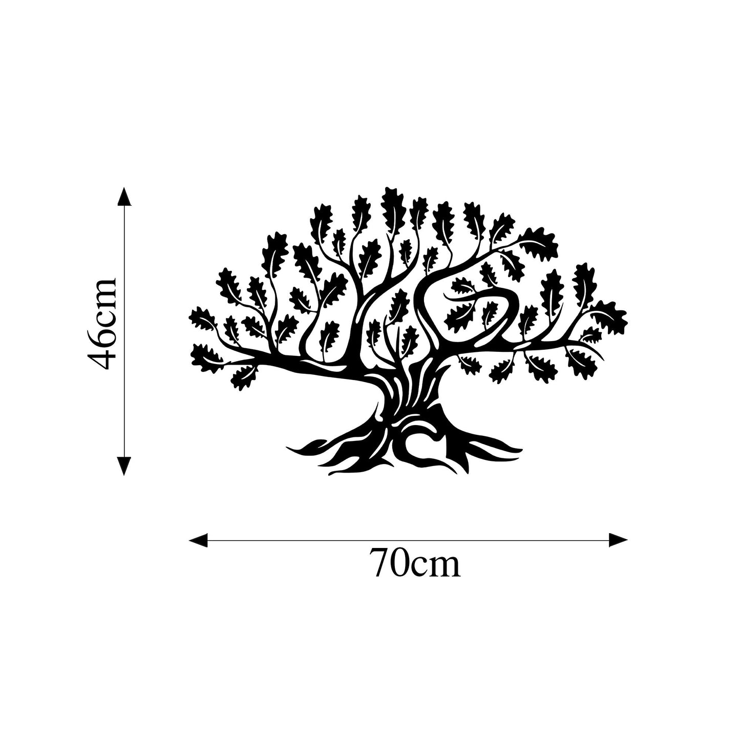 Metalna zidna dekoracija, Monumental Tree