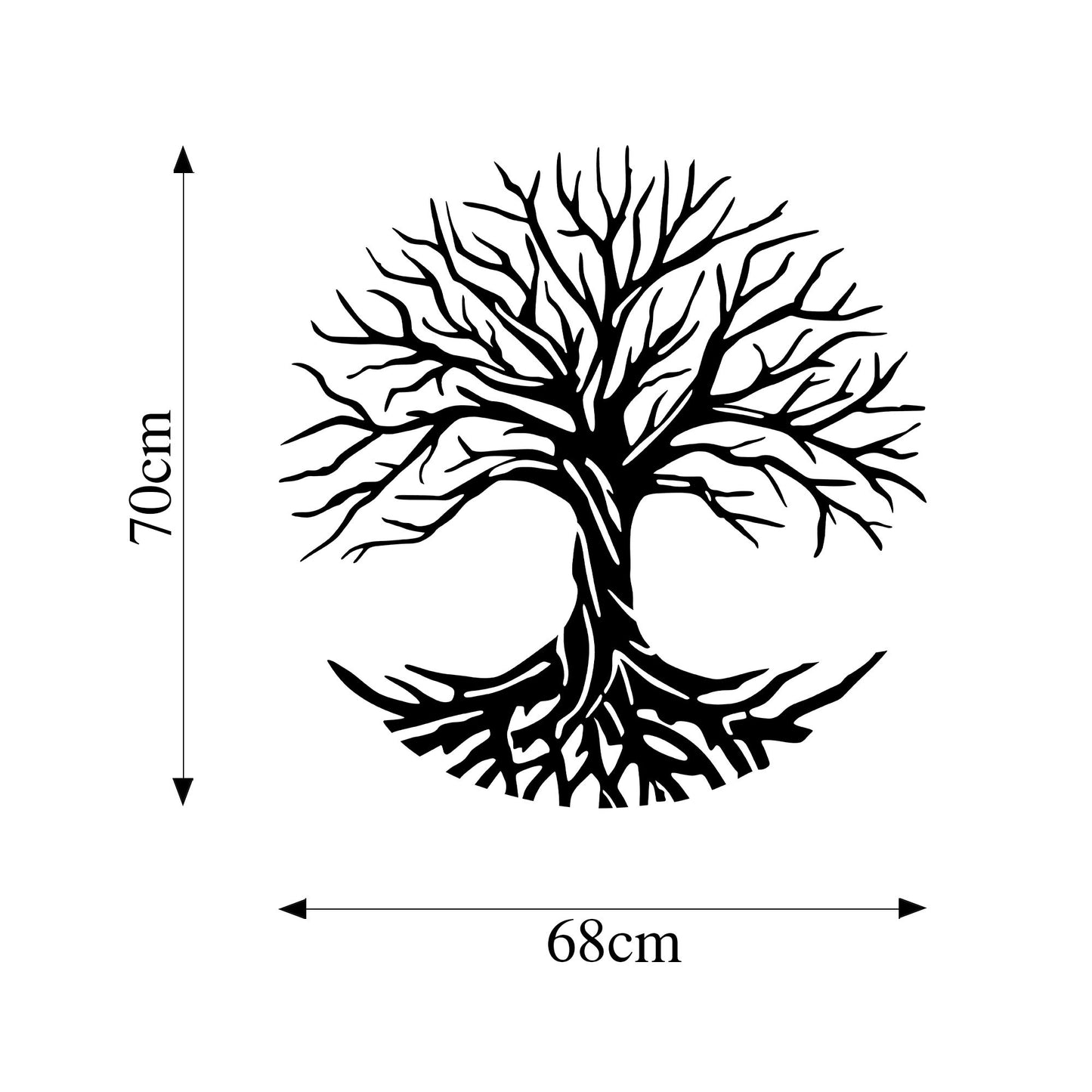 Metalna zidna dekoracija, Monumental Tree 13