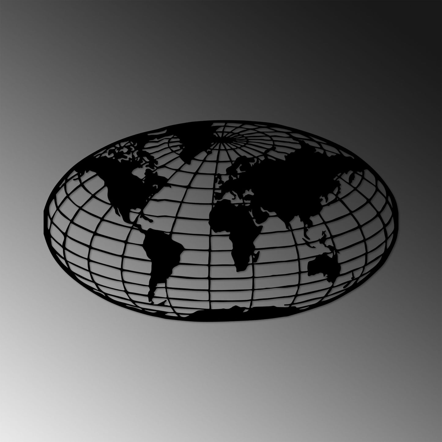 Metalna zidna dekoracija, World Map 6