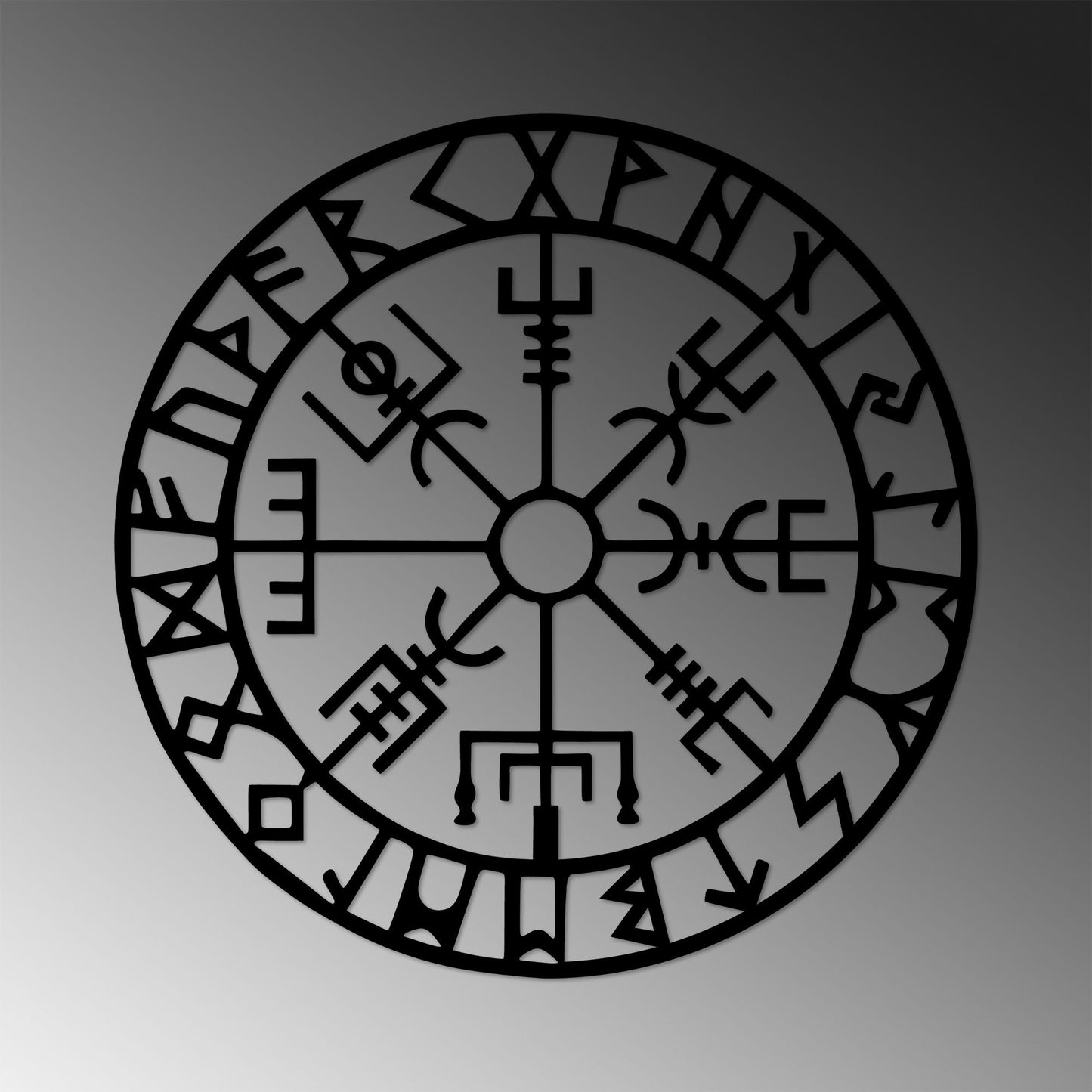 Metalna zidna dekoracija, Vegvisir 6