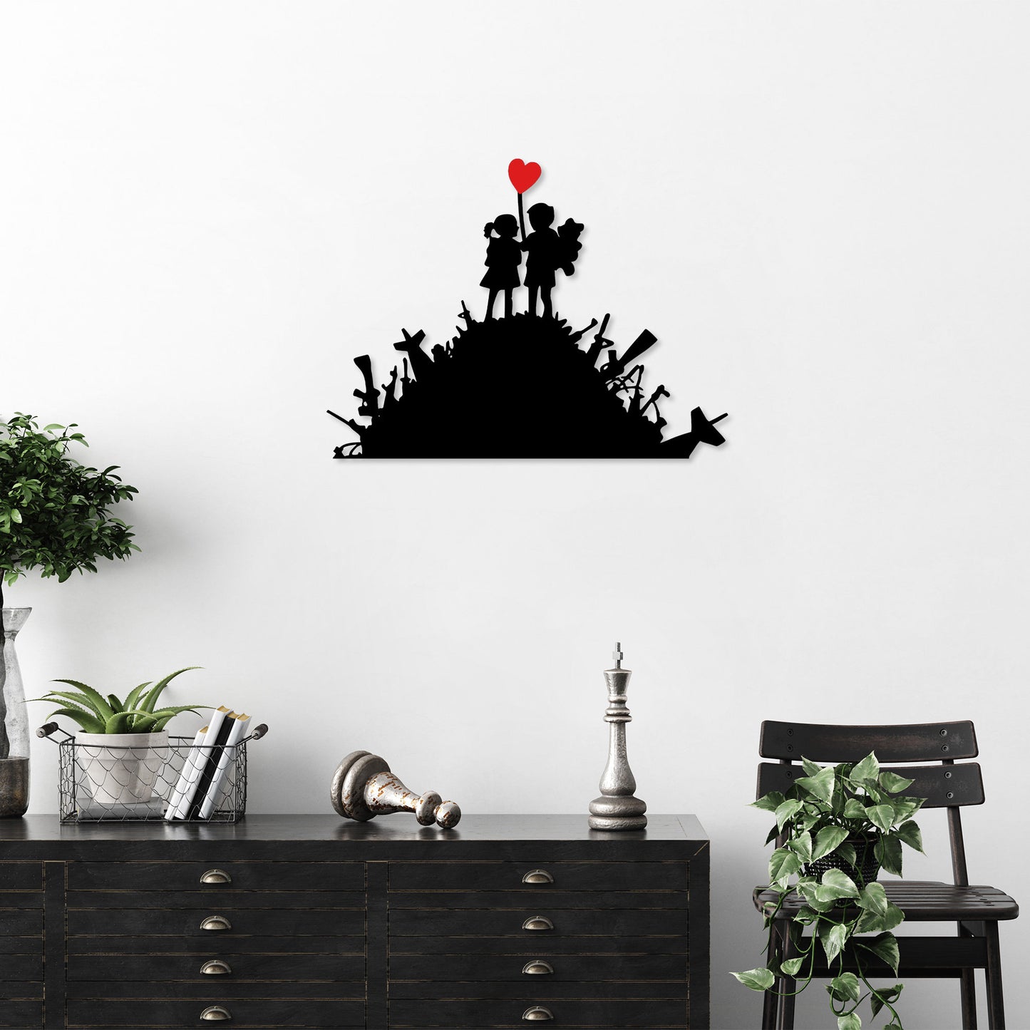 Metalna zidna dekoracija, Banksy - 1