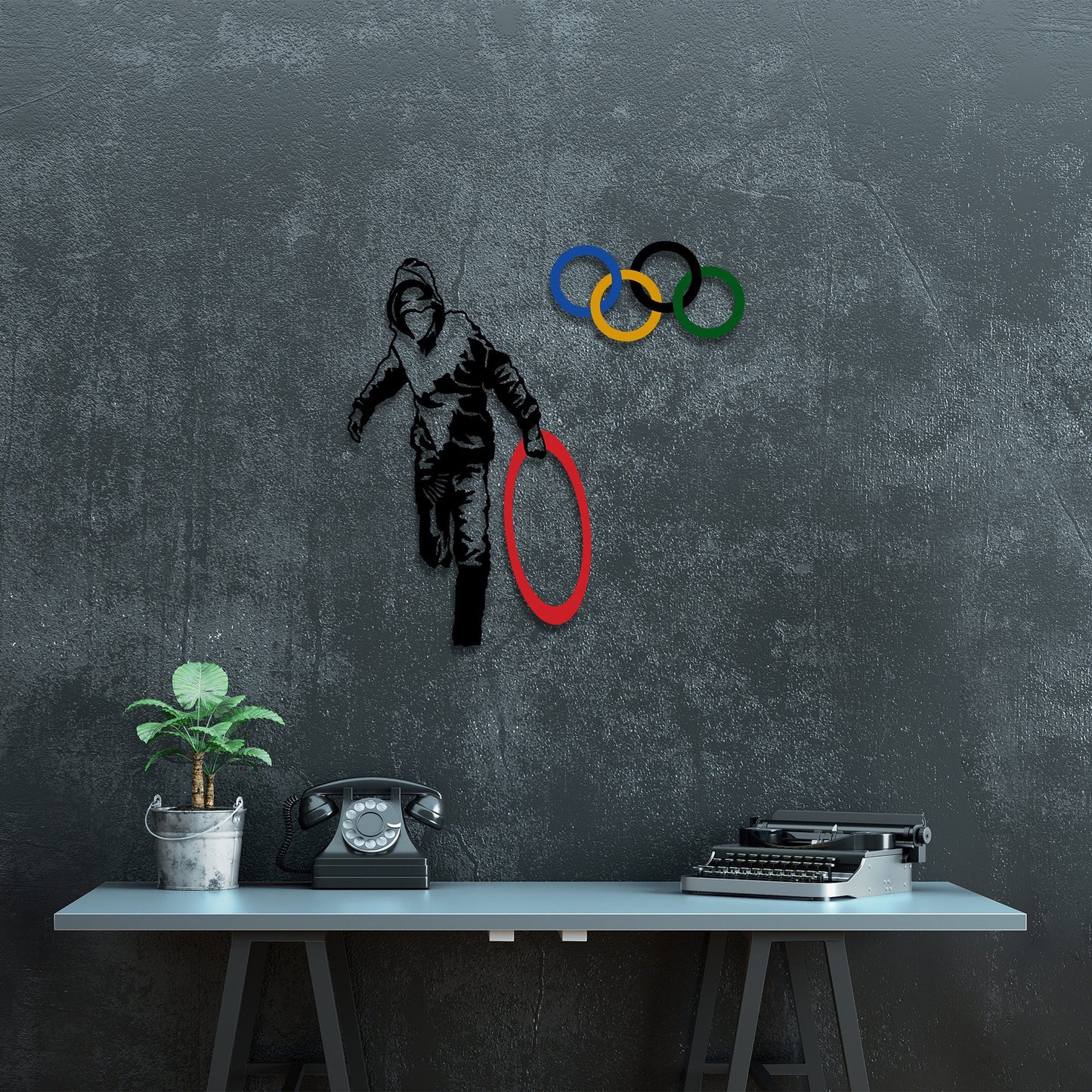 Metalna zidna dekoracija, Banksy - 7