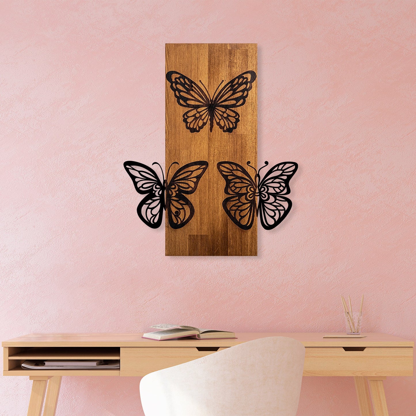 Drvena zidna dekoracija, Butterflies 1