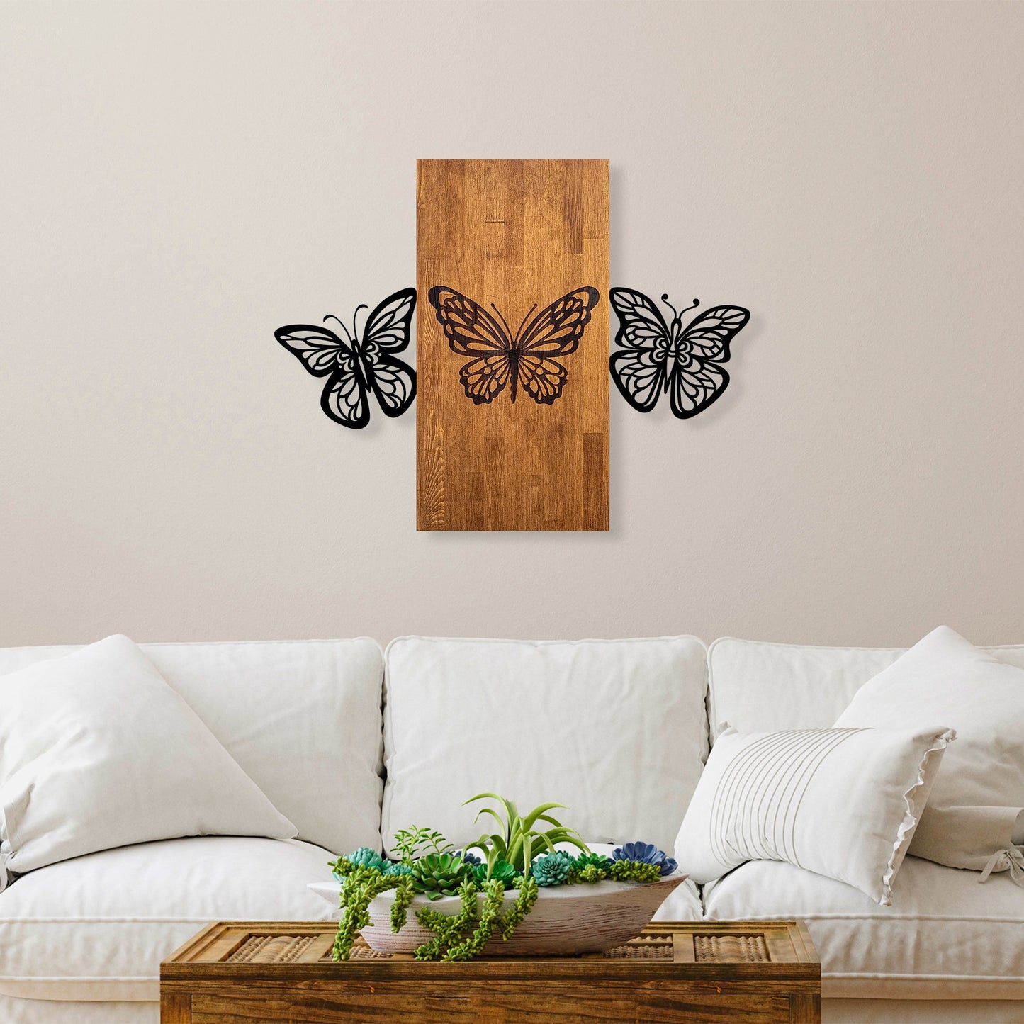 Drvena zidna dekoracija, Butterflies 2