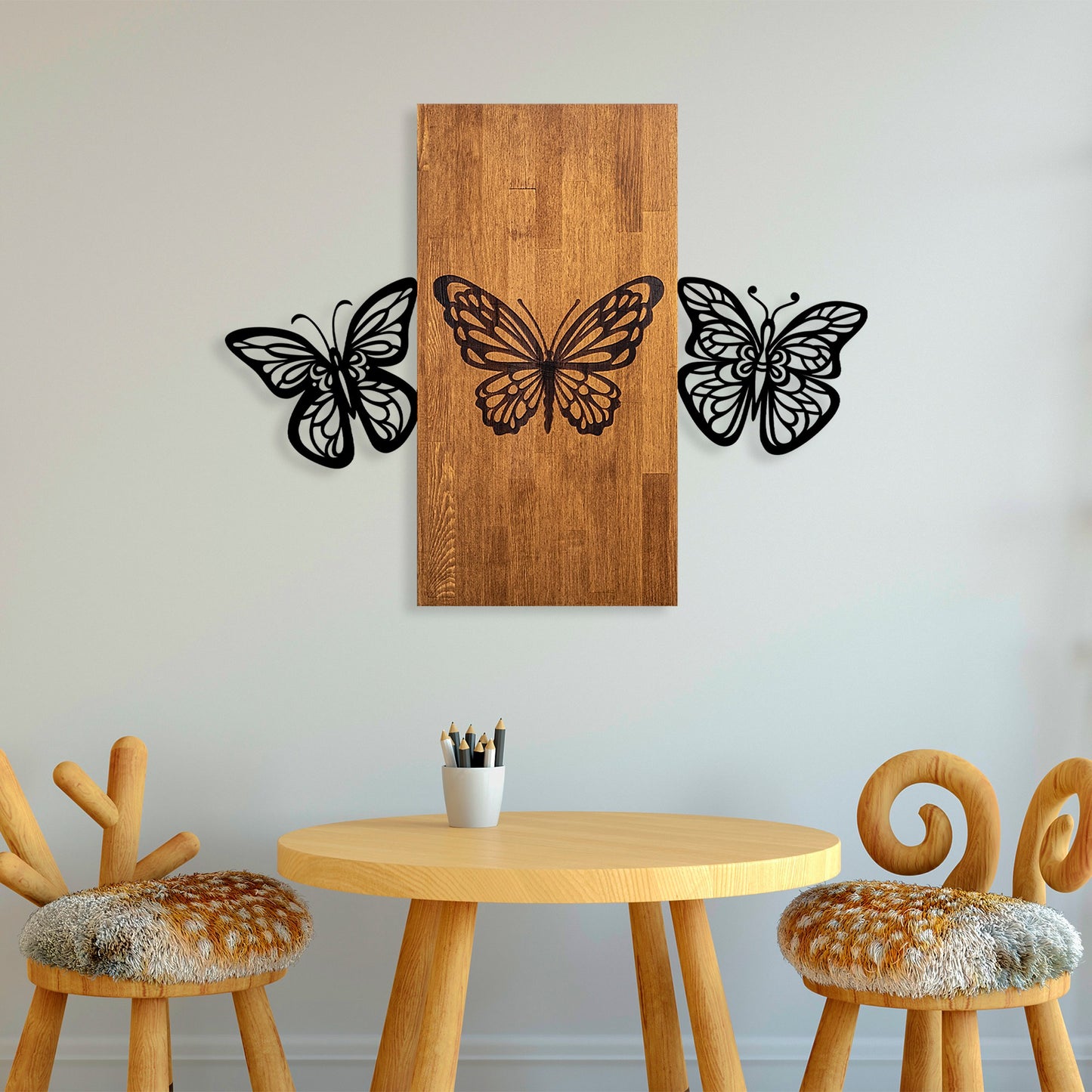 Drvena zidna dekoracija, Butterflies 2
