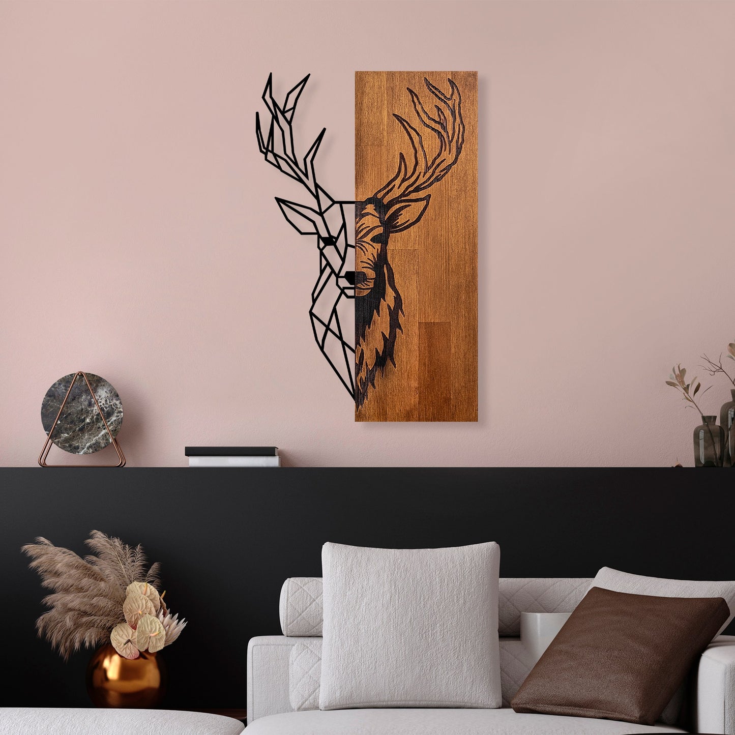 Drvena zidna dekoracija, Red Deer 1