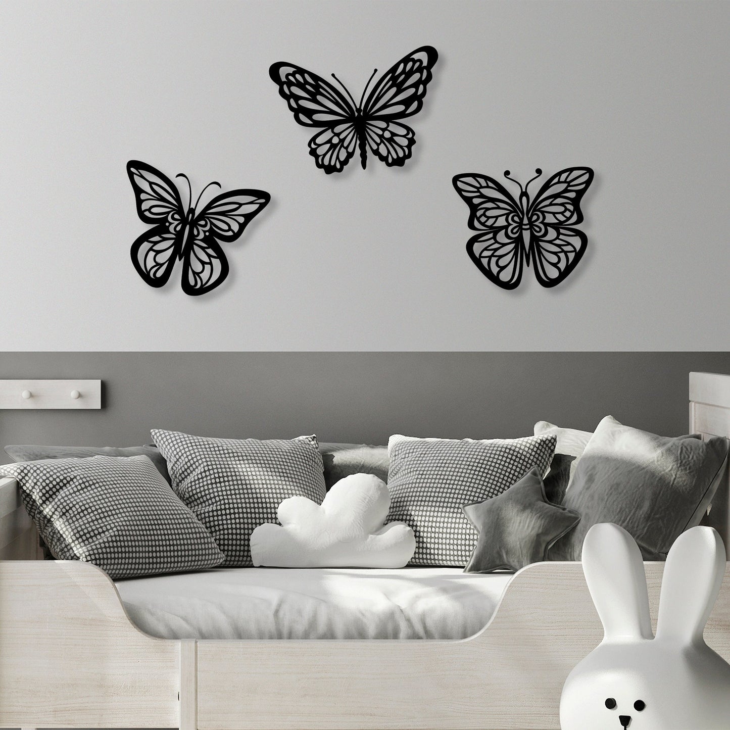 Metalna zidna dekoracija, Butterflies 3