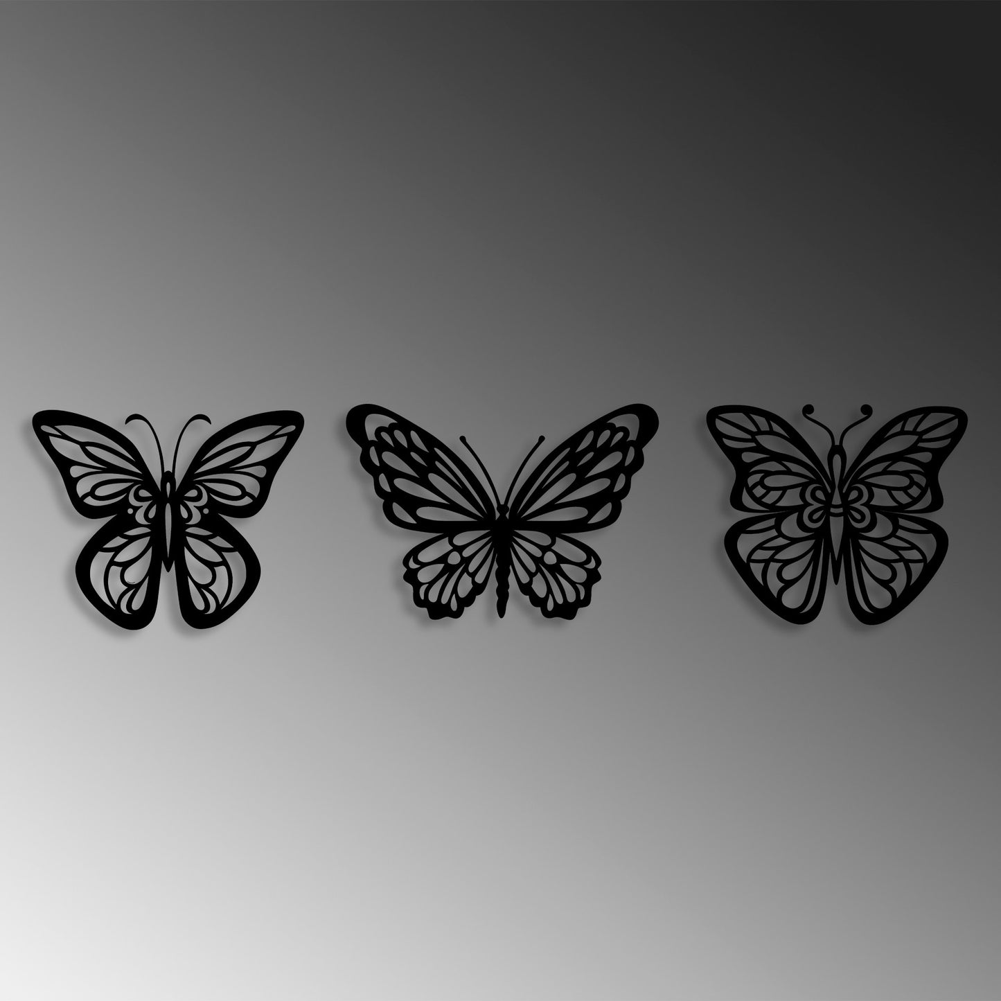 Metalna zidna dekoracija, Butterflies 3