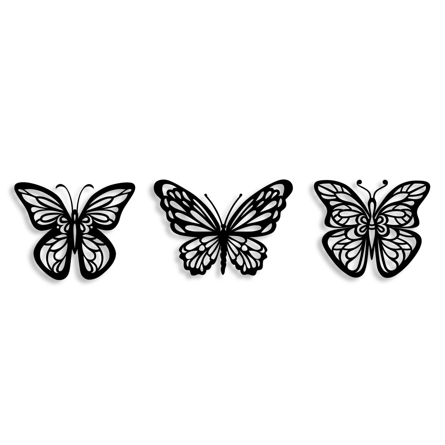 Metalna zidna dekoracija, Butterflies 3