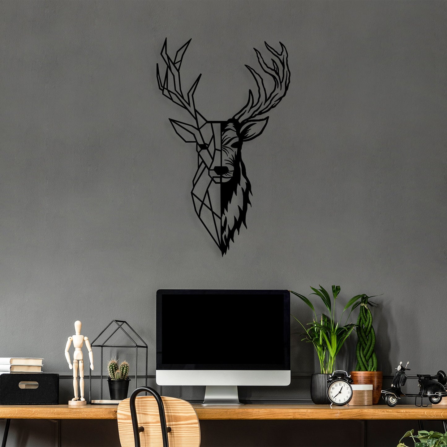 Metalna zidna dekoracija, Red Deer 2