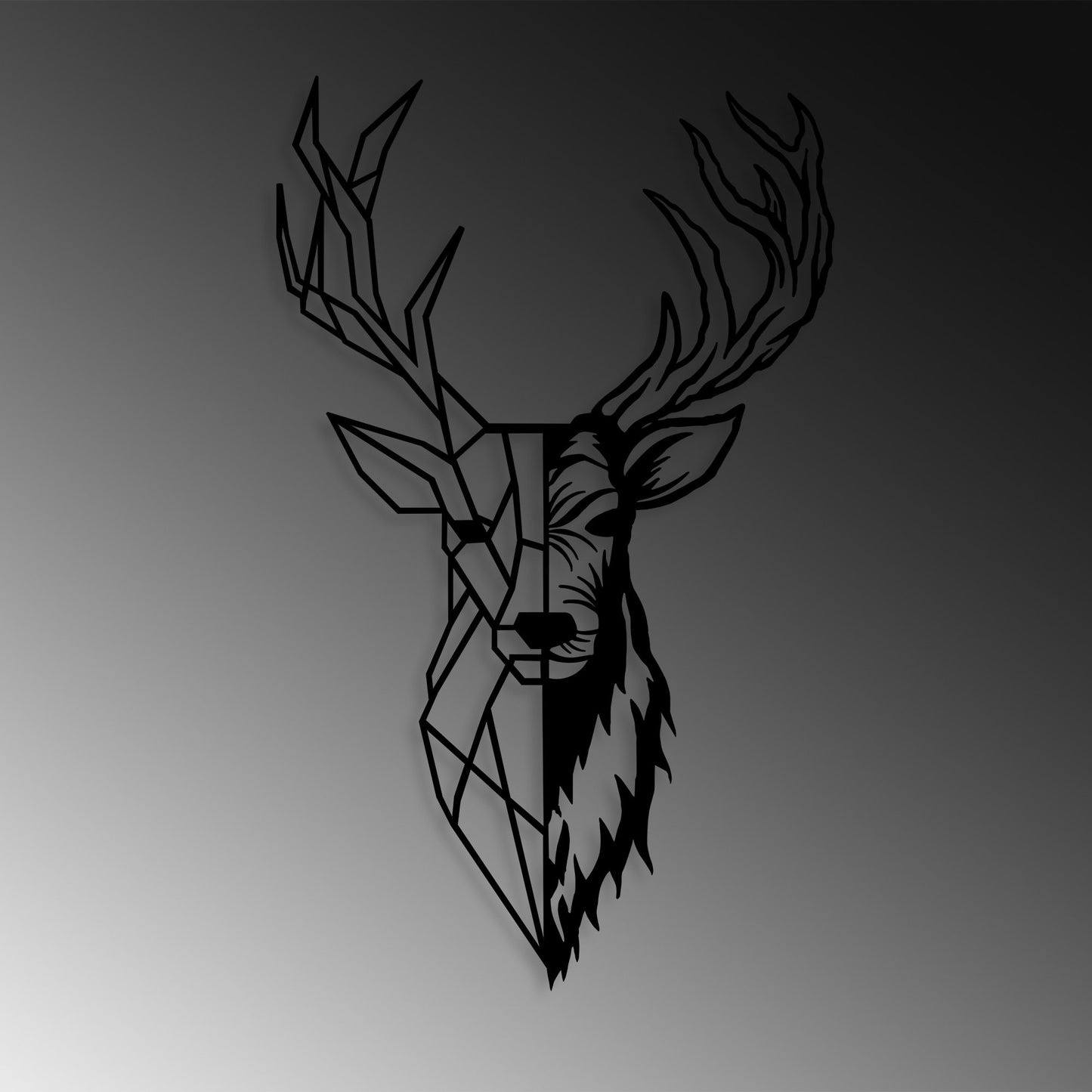 Metalna zidna dekoracija, Red Deer 2